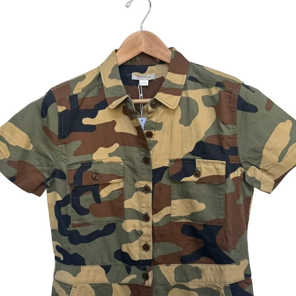 NWT OUTERKNOWN Army Green Camo S.E.A. Jumpsuit One Piece Size Small MSRP $228